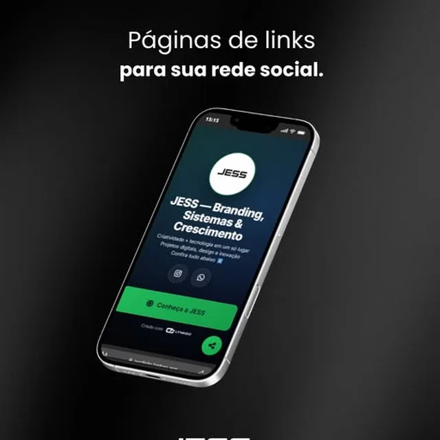 Post da JESS sobre páginas de links para redes sociais